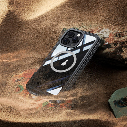 For iPhone 16 Pro RedPepper Tempered Glass MagSafe Phone Case(Black Grey) by RedPepper