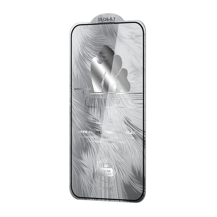 For iPhone 16 Plus / 15 Plus WK WTP-087 Space King Kong 9D Curved HD Tempered Glass Screen Protector by WK