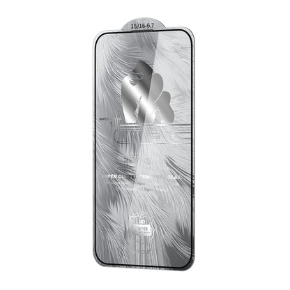 For iPhone 16 Plus / 15 Plus WK WTP-087 Space King Kong 9D Curved HD Tempered Glass Screen Protector by WK