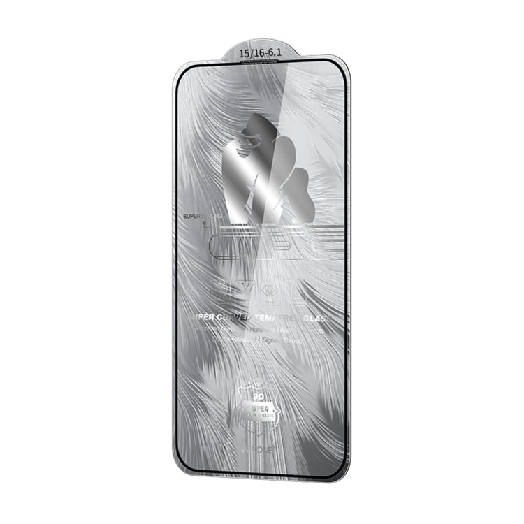For iPhone 16 / 15 WK WTP-087 Space King Kong 9D Curved HD Tempered Glass Screen Protector by WK