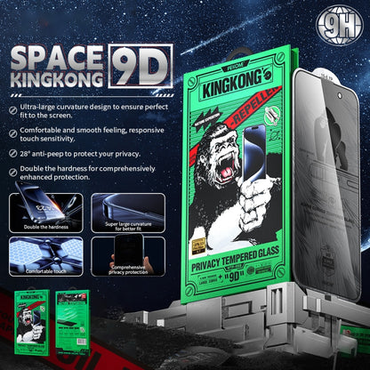 For iPhone 16 Pro Max WK WTP-088 Space King Kong 9D Curved 28 Degree Privacy Tempered Glass Film by WK
