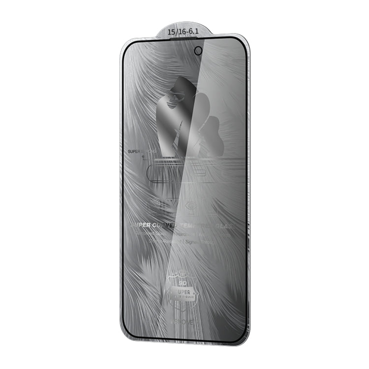 For iPhone 16 / 15 WK WTP-088 Space King Kong 9D Curved 28 Degree Privacy Tempered Glass Film by WK