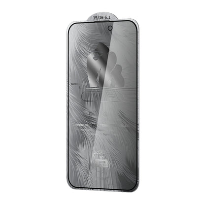 For iPhone 16 / 15 WK WTP-088 Space King Kong 9D Curved 28 Degree Privacy Tempered Glass Film by WK