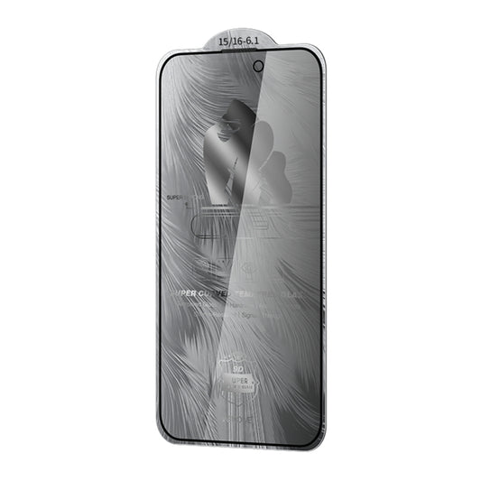 For iPhone 16 / 15 WK WTP-088 Space King Kong 9D Curved 28 Degree Privacy Tempered Glass Film by WK