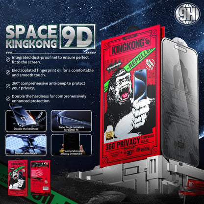 For iPhone 16 / 15 WK WTP-089 Space King Kong 9D Curved 360 Degree Privacy Tempered Glass Film by WK