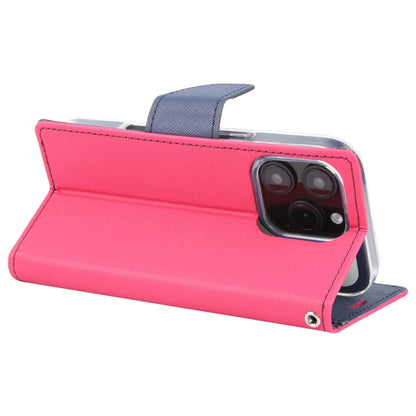 For iPhone 16 Pro GOOSPERY FANCY DIARY Cross Texture Leather Phone Case(Rose Red) by GOOSPERY