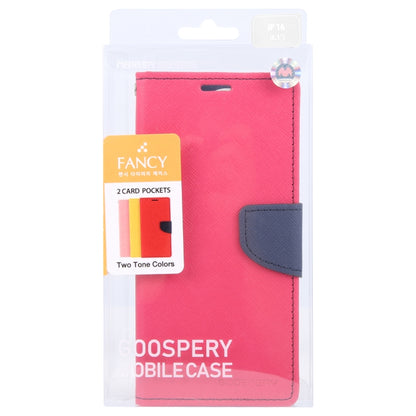 For iPhone 16 GOOSPERY FANCY DIARY Cross Texture Leather Phone Case(Rose Red) by GOOSPERY