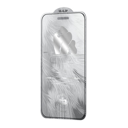 For iPhone 16 Pro WK WTP-090 Space King Kong 9D Curved Frosted Tempered Glass Film by WK