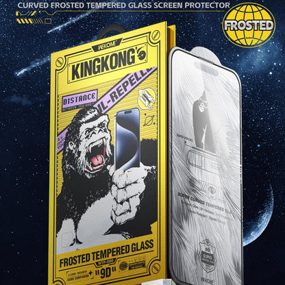 For iPhone 16 Pro WK WTP-090 Space King Kong 9D Curved Frosted Tempered Glass Film by WK