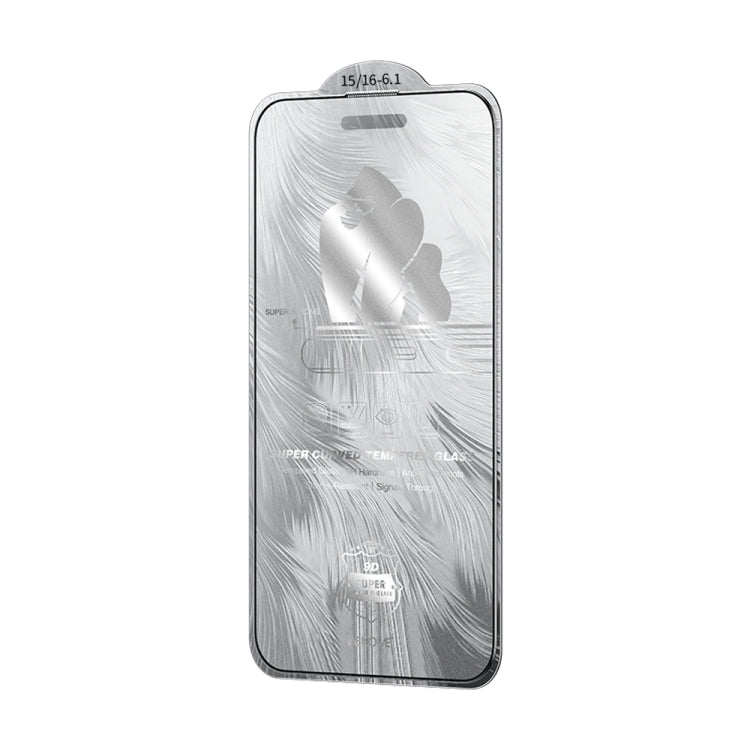For iPhone 16 / 15 WK WTP-090 Space King Kong 9D Curved Frosted Tempered Glass Film by WK