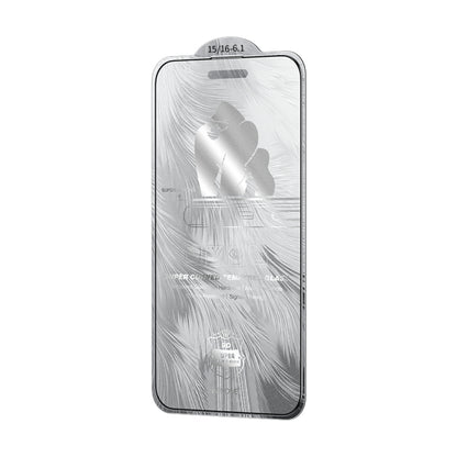 For iPhone 16 / 15 WK WTP-090 Space King Kong 9D Curved Frosted Tempered Glass Film by WK