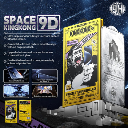 For iPhone 16 / 15 WK WTP-090 Space King Kong 9D Curved Frosted Tempered Glass Film by WK