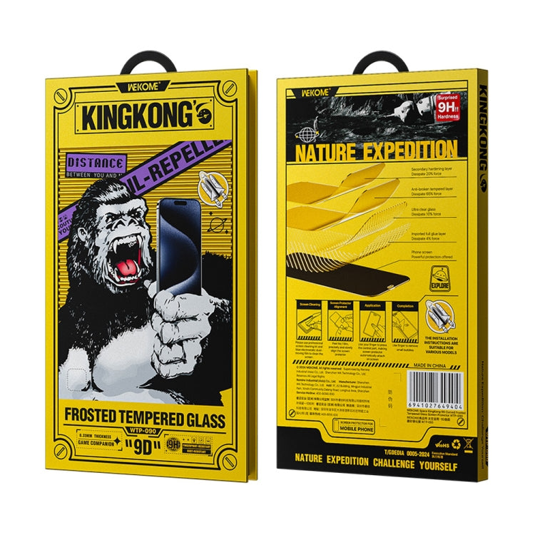 For iPhone 16 / 15 WK WTP-090 Space King Kong 9D Curved Frosted Tempered Glass Film by WK
