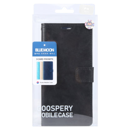 For iPhone 16 GOOSPERY BLUE MOON Crazy Horse Texture Leather Phone Case(Black) by GOOSPERY