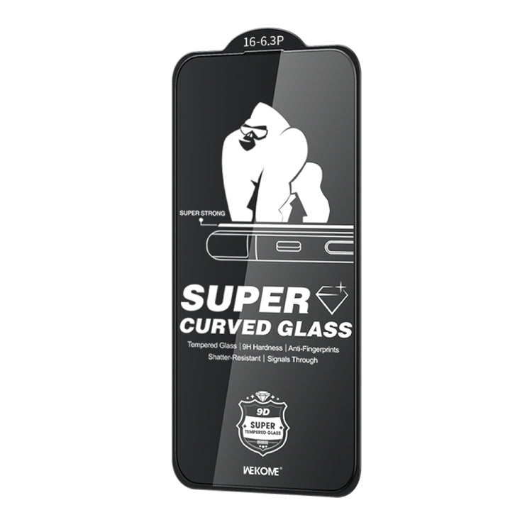 For iPhone 16 Pro WK WTP-091 King Kong 6D Curved HD Tempered Glass Film by WK