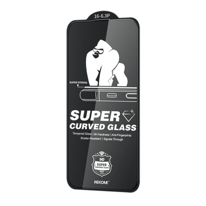 For iPhone 16 Pro WK WTP-091 King Kong 6D Curved HD Tempered Glass Film by WK