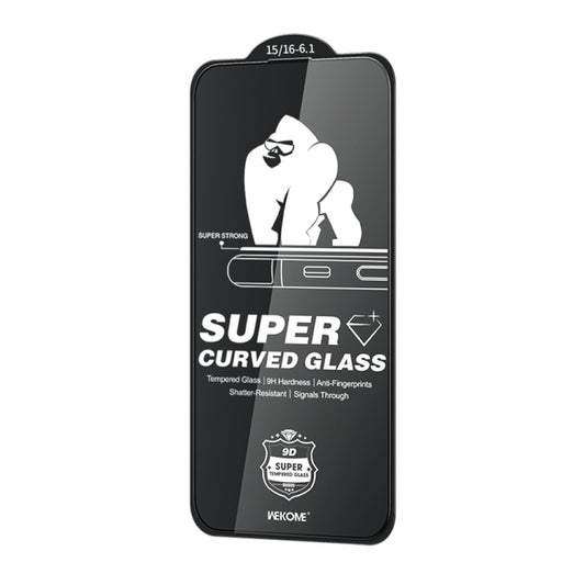 For iPhone 16 / 15 WK WTP-091 King Kong 6D Curved HD Tempered Glass Film by WK