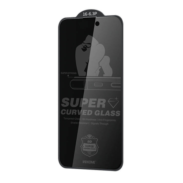 For iPhone 16 Pro WK WTP-092 King Kong 6D Curved 28 Degree Privacy Tempered Glass Film by WK