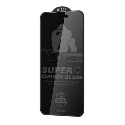 For iPhone 16 Pro WK WTP-092 King Kong 6D Curved 28 Degree Privacy Tempered Glass Film by WK