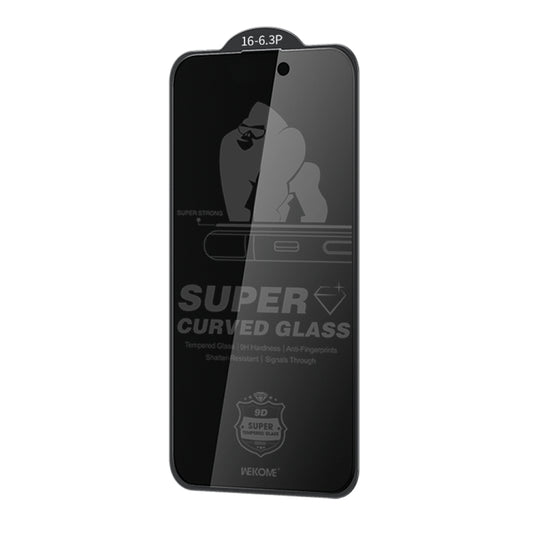 For iPhone 16 Pro WK WTP-092 King Kong 6D Curved 28 Degree Privacy Tempered Glass Film by WK