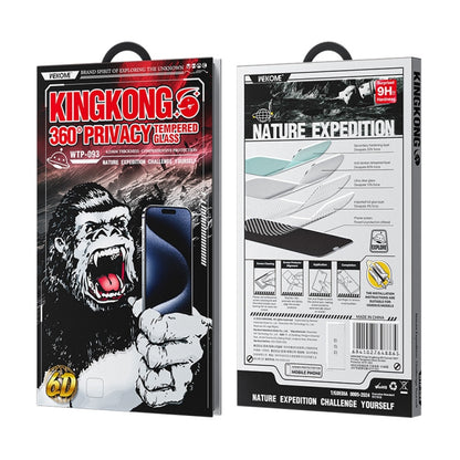 For iPhone 16 Pro WK WTP-093 King Kong 6D Curved 360 Degree Privacy Tempered Glass Film by WK