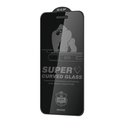 For iPhone 16 / 15 WK WTP-093 King Kong 6D Curved 360 Degree Privacy Tempered Glass Film by WK