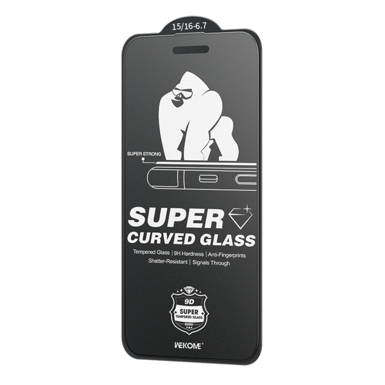 For iPhone 16 Plus / 15 Plus WK WTP-094 King Kong 6D Curved Frosted Tempered Glass Film by WK