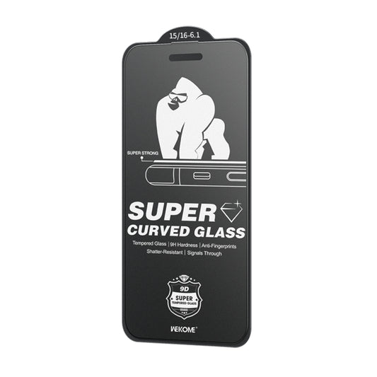 For iPhone 16 / 15 WK WTP-094 King Kong 6D Curved Frosted Tempered Glass Film by WK