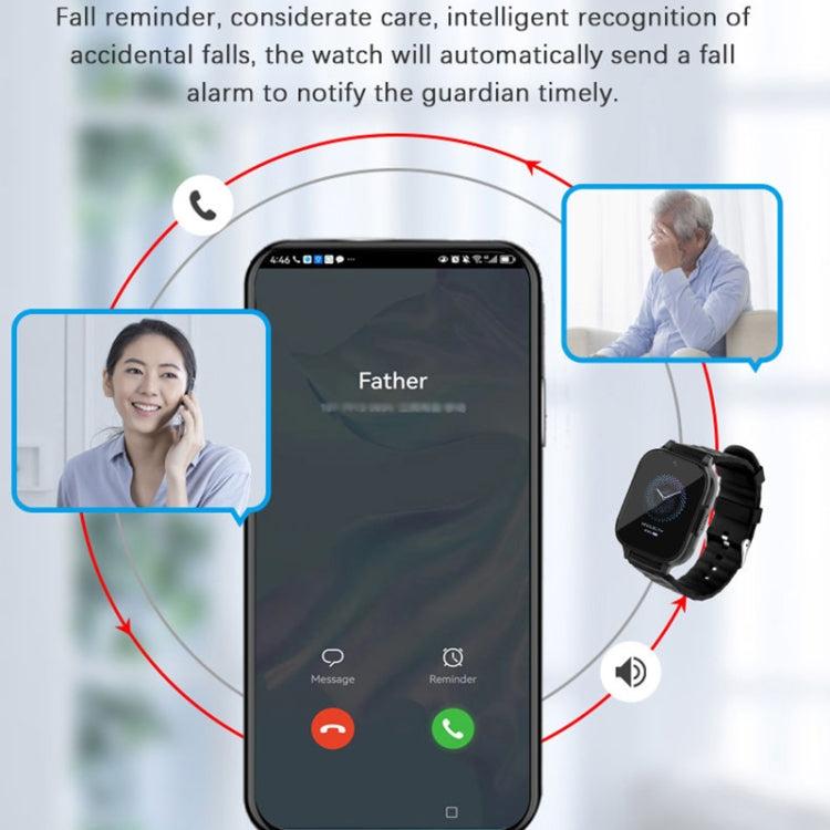 RF-V52-A 1.85 inch Screen GPS Smart Tracker WatchBand Support SOS Call / Health Monitoring For Asia / Europe / Africa / Australia(Black) by bashfashion