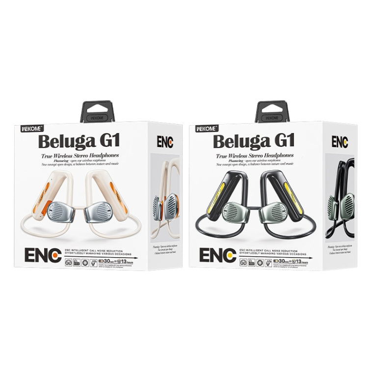 WEKOME Beluga G1 PhanWing Open-ear True Wireless Stereo Bluetooth Earphones(Black) by WK