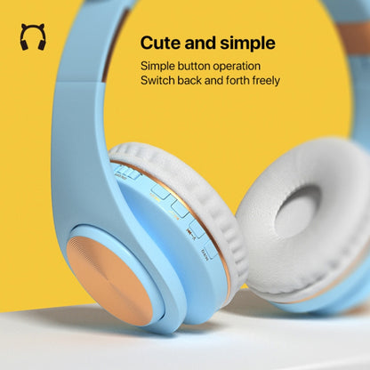 Cat Ears Bluetooth Wireless Headphones Gaming Headset with Light(Gold) by bashfashion
