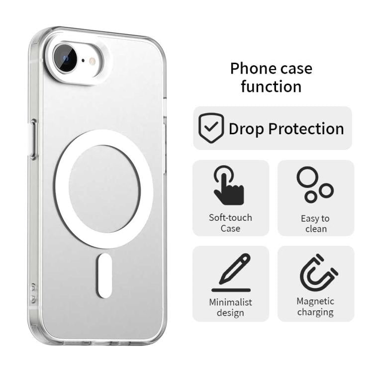 For iPhone 16e Candy Magsafe PC Hybrid TPU Phone Case(White) by bashfashion