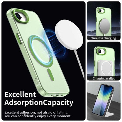 For iPhone 16e Candy Magsafe PC Hybrid TPU Phone Case(Green) by bashfashion