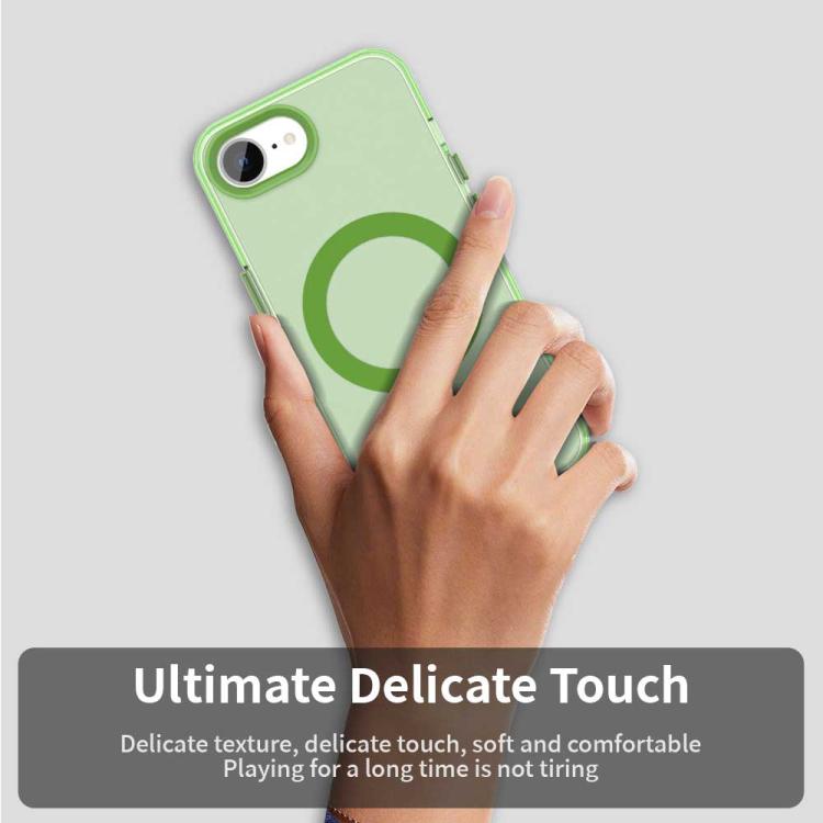 For iPhone 16e Candy Magsafe PC Hybrid TPU Phone Case(Green) by bashfashion