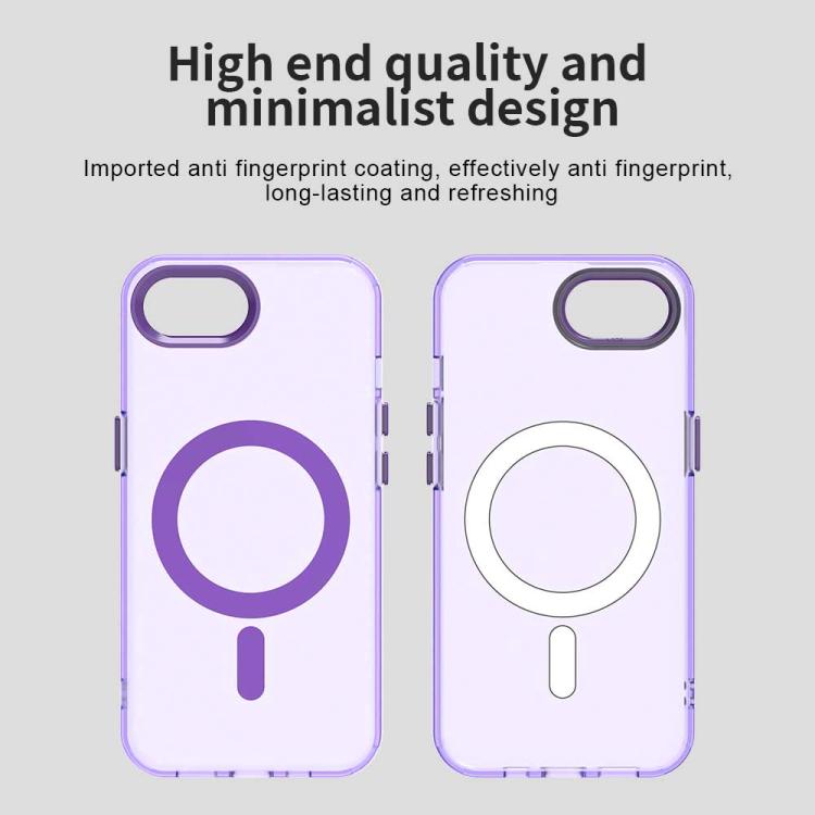 For iPhone 16e Candy Magsafe PC Hybrid TPU Phone Case(Purple) by bashfashion