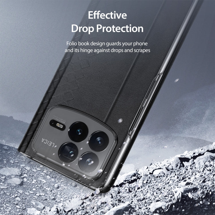 For Xiaomi Mix Fold 4 DUX DUCIS Bril Series PU + TPU Phone Case(Black) by DUX DUCIS
