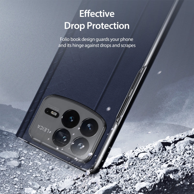 For Xiaomi Mix Fold 4 DUX DUCIS Bril Series PU + TPU Phone Case(Blue) by DUX DUCIS