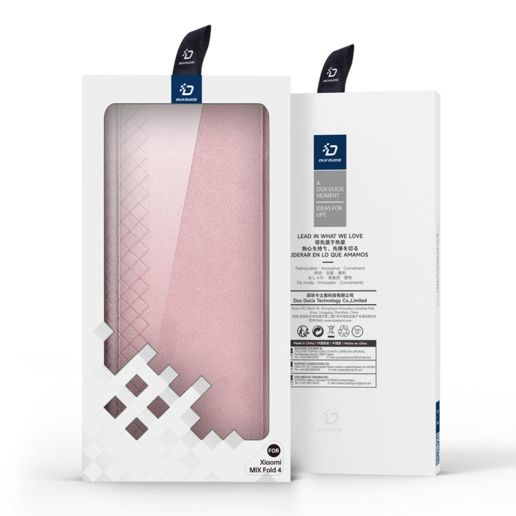 For Xiaomi Mix Fold 4 DUX DUCIS Bril Series PU + TPU Phone Case(Pink) by DUX DUCIS