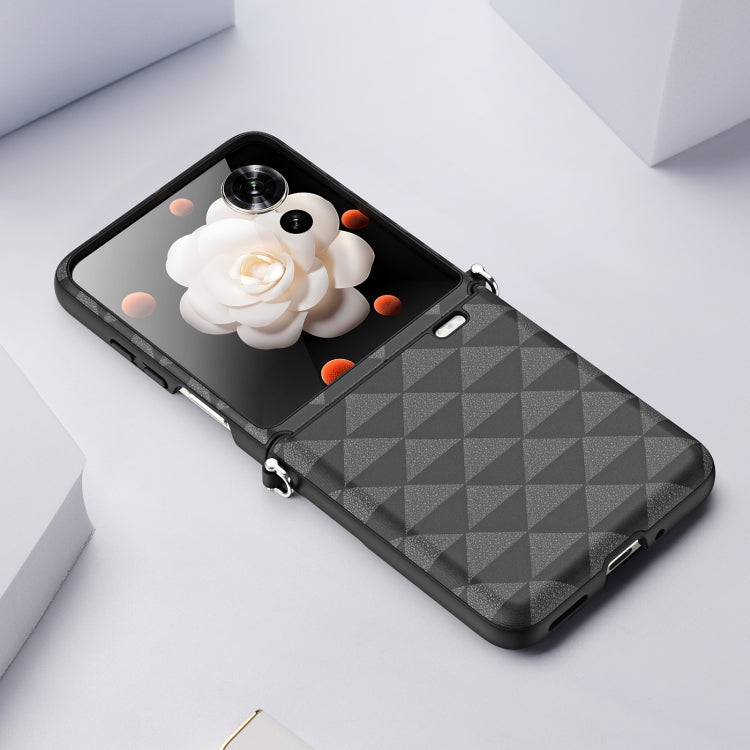 For Honor Magic V Flip DUX DUCIS Fitt Series TPU + PU Texture Full Cover Phone Case(Black) by DUX DUCIS