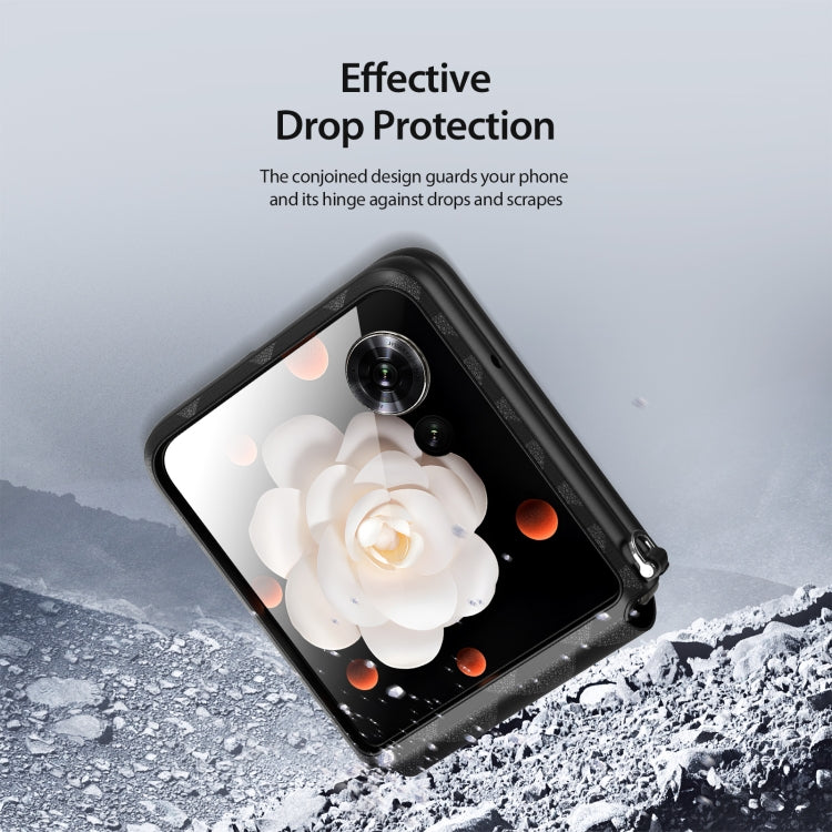 For Honor Magic V Flip DUX DUCIS Fitt Series TPU + PU Texture Full Cover Phone Case(Black) by DUX DUCIS