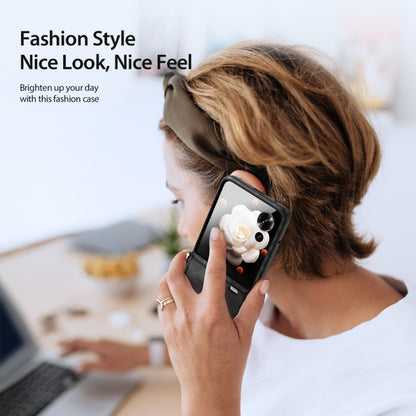 For Honor Magic V Flip DUX DUCIS Fitt Series TPU + PU Texture Full Cover Phone Case(Black) by DUX DUCIS