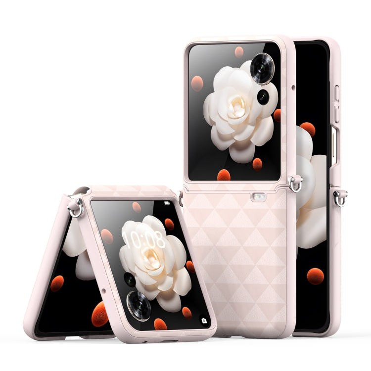 For Honor Magic V Flip DUX DUCIS Fitt Series TPU + PU Texture Full Cover Phone Case(Pink) by DUX DUCIS