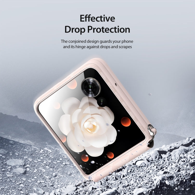 For Honor Magic V Flip DUX DUCIS Fitt Series TPU + PU Texture Full Cover Phone Case(Pink) by DUX DUCIS