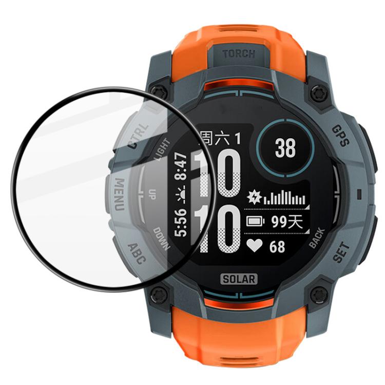 For Garmin Instinct 3 Solar 45mm imak Plexiglass HD Watch Protective Film by imak