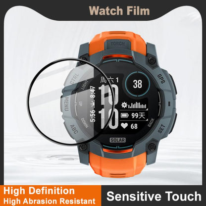 For Garmin Instinct 3 Solar 45mm imak Plexiglass HD Watch Protective Film by imak