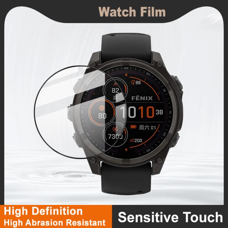 For Garmin fenix 8 Solar 51mm imak Plexiglass HD Watch Protective Film by imak