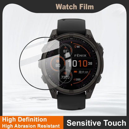 For Garmin fenix 8 Solar 51mm imak Plexiglass HD Watch Protective Film by imak