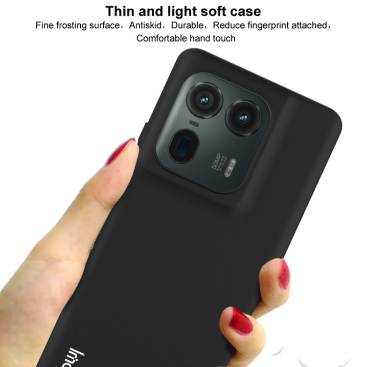 For Motorola Edge 50 Ultra IMAK UC-3 Series Shockproof Frosted TPU Phone Case(Black) by imak