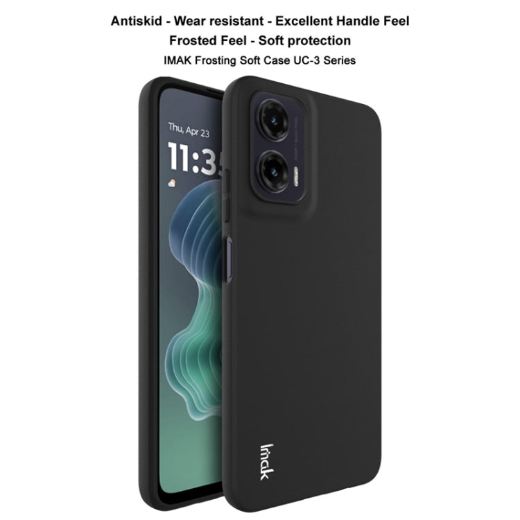 For Motorola Moto G35 5G IMAK UC-3 Series Shockproof Frosted TPU Phone Case(Black) by imak