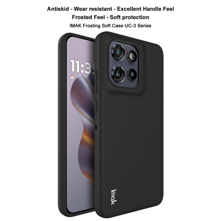 For Motorola Edge 50 Neo IMAK UC-3 Series Shockproof Frosted TPU Phone Case(Black) by imak
